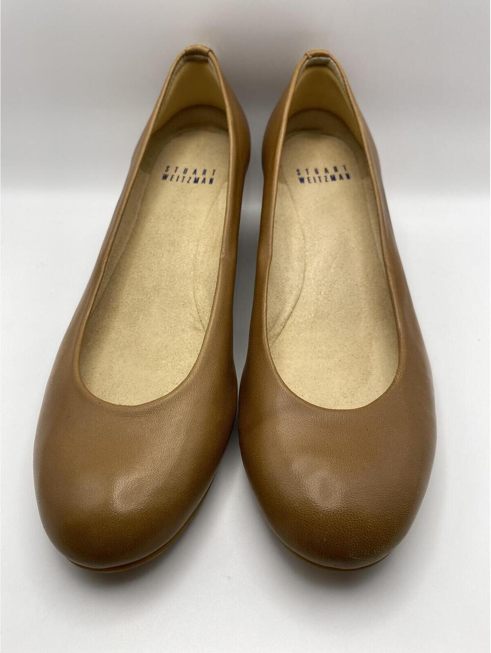 Stuart Weitzman Brown Leather Wedge Pumps Size 6